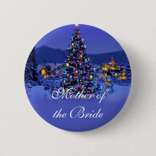 Mutter der Braut, Weihnachtsfeiertage Hochzeit Button