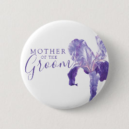 Mutter der Bräutigam-Iris lila Hochzeit Button