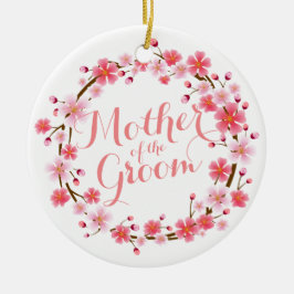 Mutter der Bräutigam-Kirschblüte Wedding Ornamen Keramikornament
