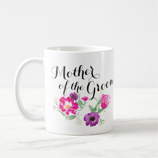 Mutter der Bräutigamwatercolor-Blumen-Tasse Kaffeetasse