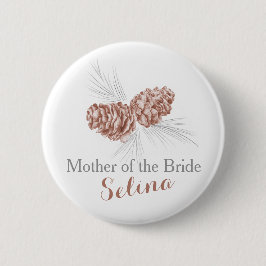 Mutter der Brautkiefernzapfen Hochzeitsknopf Butto Button