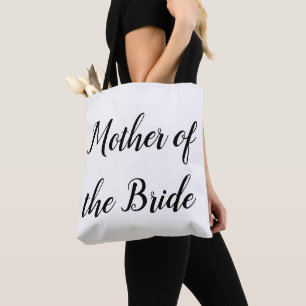 Mutter der Bride Black Script Hochzeit Tasche
