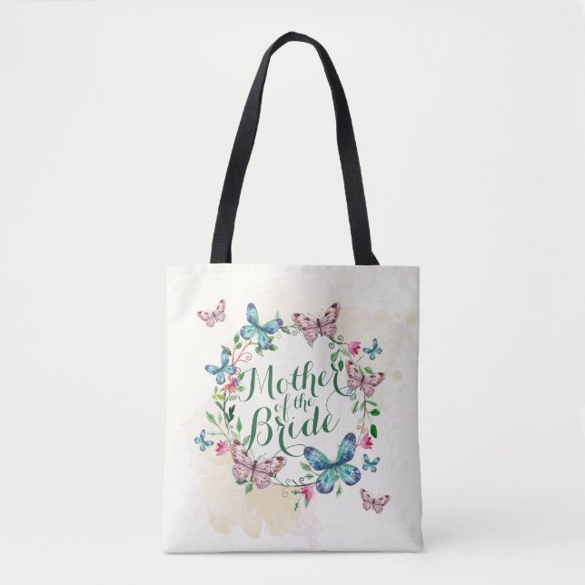 Mutter der Bride Butterfly Tote Tag Tasche (Vorderseite)