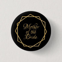 Mutter der Bride Gold Black Elegant Geometric