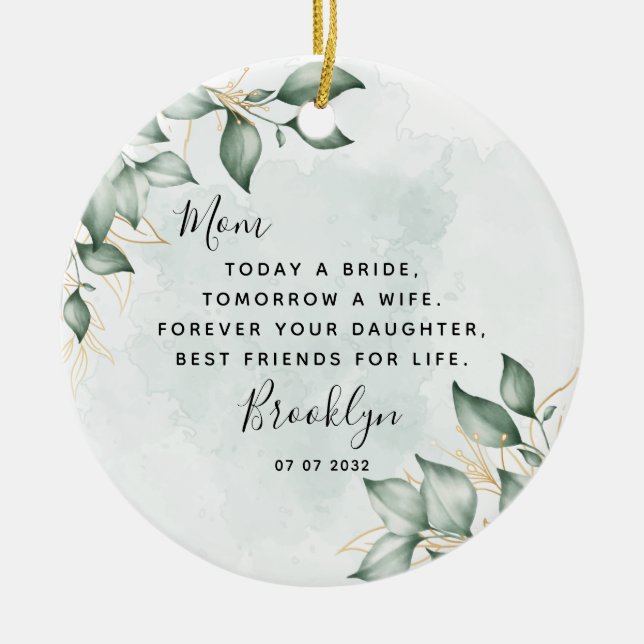 Mutter der Bride Keepake Keramik Ornament (Vorne)