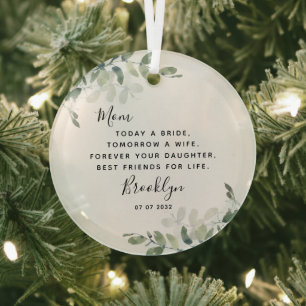 Mutter der Bride Keepake Ornament Aus Glas