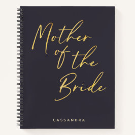 Mutter der Bride Minimalistisch Gold Navy Personal Notizbuch