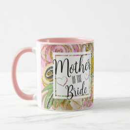 Mutter der Bride Rose Gold Glitzer Blütenflora Tas Tasse