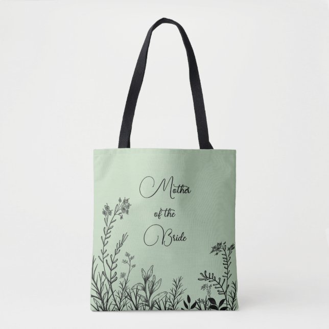 Mutter der Bride Sage Wildblume Doodle Tasche (Vorderseite)