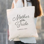 Mutter der Bride Simple Wedding Calligrafy Tragetasche<br><div class="desc">Die Mutter der Bride Simple Wedding Kalligrafy Tote Tag bietet Spaß und hübsche Kalligraphie,  zusammen mit der Mutter der Braut.</div>