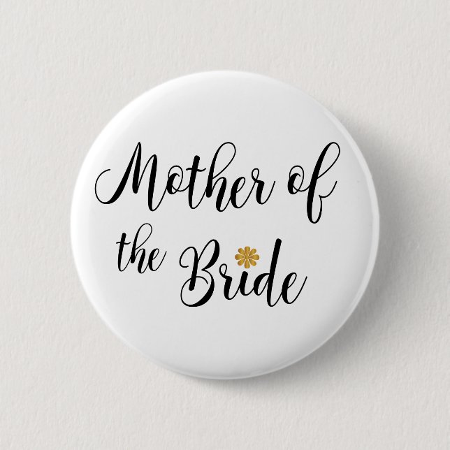 Mutter der Bride Wedding Party Button-Back-Taste Button (Vorderseite)