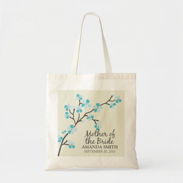 Mutter der Bride Wedding Party Gift Bag (Aqua) Tragetasche (Vorne)