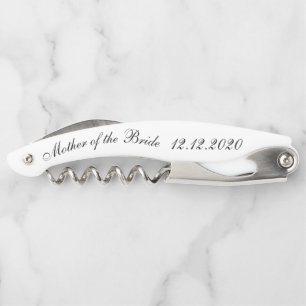 Mutter der Bride White Black Corkschrauben Kellnermesser