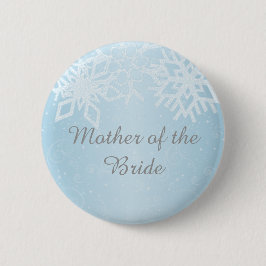 Mutter der Bride Winter Schneeflocken Button