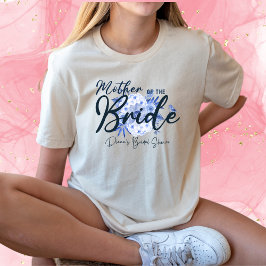 Mutter der bridrustikalen, düsterblauen Wasserfarb T-Shirt