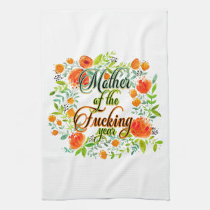 Mutter der F*cking-Jahr-Wildblume Blumenkohle Mama Geschirrtuch