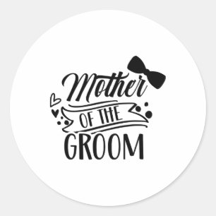 Mutter der Groom-Bachelor-Hochzeitsfeier Redewendu Runder Aufkleber