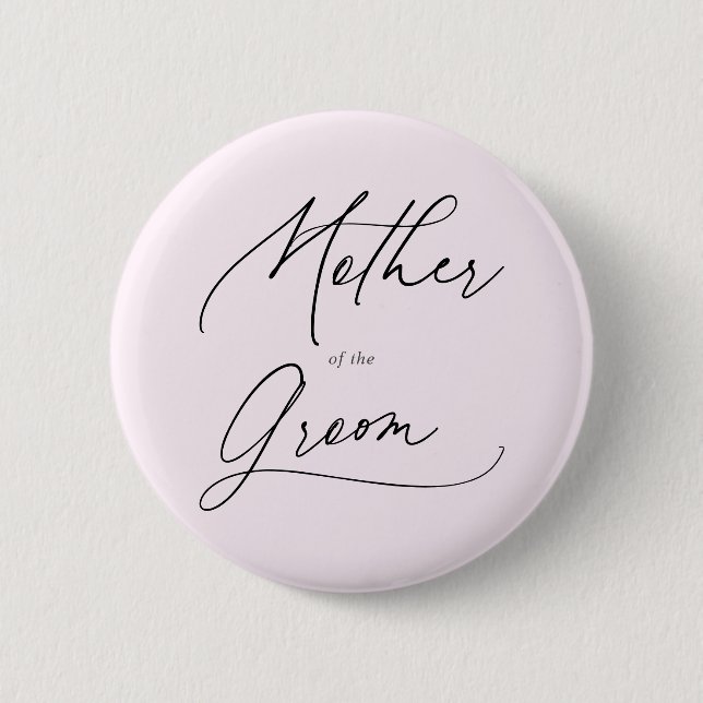 Mutter der Groom Chic-Skriptschaltfläche Button (Vorderseite)