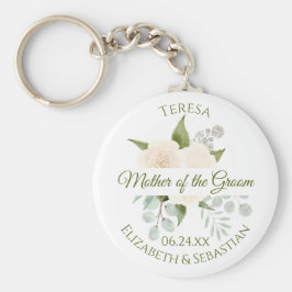 Mutter der Groom Elfenbein Peach Rose Hochzeit Schlüsselanhänger