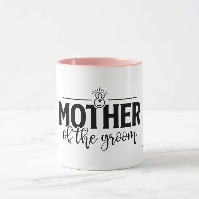 Mutter der Groom-Flowscript Personalisiert Tasse (Zentrum)