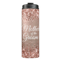 Mutter der Groom Glittery Rose Gold Glam