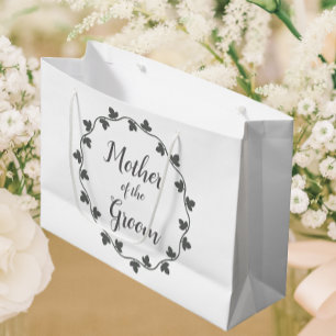 Mutter der Groom Gray Ivy Wreath Hochzeit Große Geschenktüte