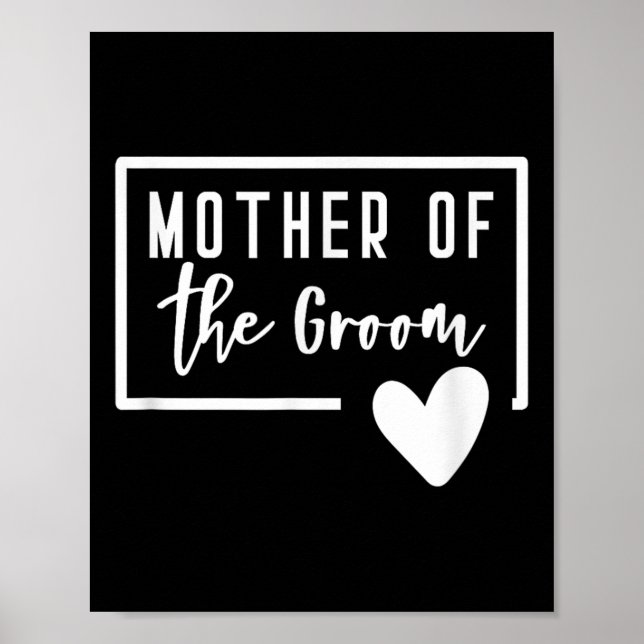 Mutter der Groom-Herz-Mama Hochzeit Bachelorette Poster (Vorne)