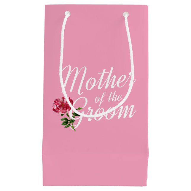 Mutter der Groom-Hochzeitkalligraphie | Geschenkta Kleine Geschenktüte (Vorderseite)