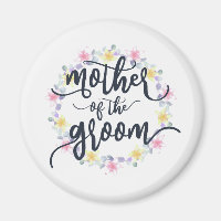 Mutter der Groom-Hochzeitkalligraphie | Magnet