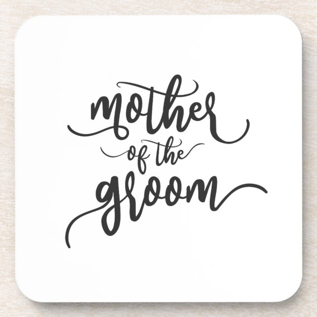 Mutter der Groom-Hochzeitkalligraphie | UNTERSETZE Getränkeuntersetzer (Vorderseite)