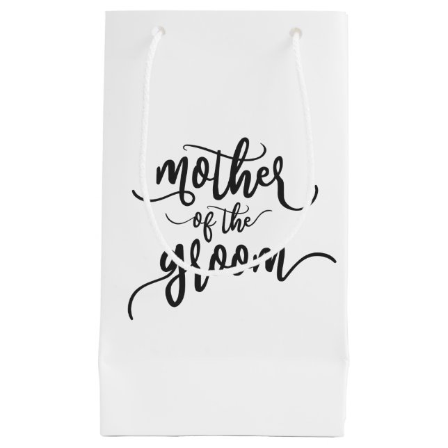Mutter der Groom-Hochzeitskalligrafie| Geschenktas Kleine Geschenktüte (Vorderseite)