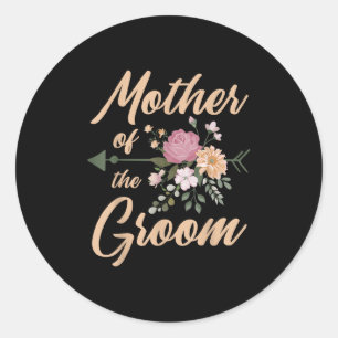 Mutter der Groom Hochzeitsparty Special Day Pret Runder Aufkleber