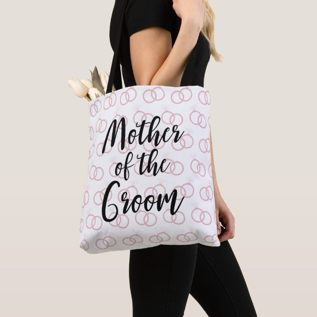 Mutter der Groom-Hochzeitsring-Muster Tote-Tasche Tasche (Von Nahem)