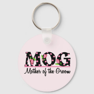 Mutter der Groom (MOG) Tulip Lettering Schlüsselanhänger