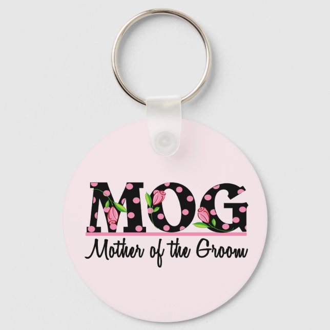 Mutter der Groom (MOG) Tulip Lettering Schlüsselanhänger (Vorderseite)