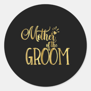 Mutter der Groom Mog Wedding Party Bride Runder Aufkleber