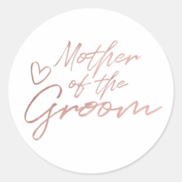 Mutter der Groom - Rose Gold Faux-Folie Aufkleber