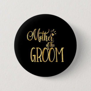 Mutter der Groom Shirt Hochzeitsfeier Gold Button