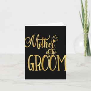Mutter der Groom Shirt Hochzeitsfeier Gold Karte