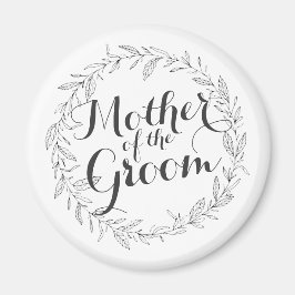 Mutter der Groom Simple Floral Wedding | Magnet