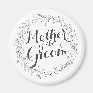 Mutter der Groom Simple Floral Wedding   Magnet