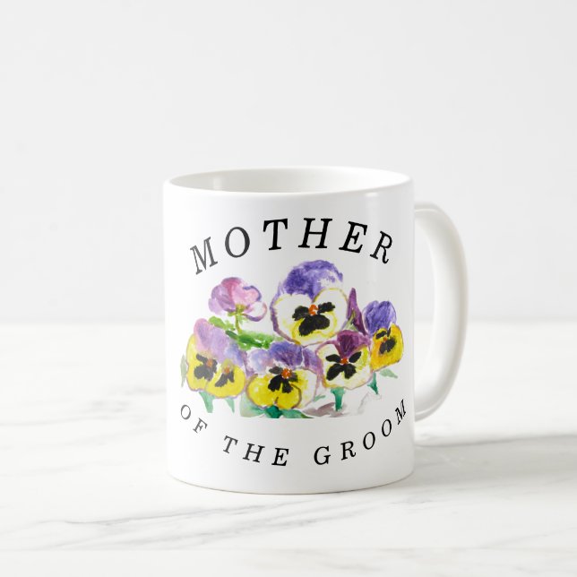 Mutter der Groom Stiefmütterchens Blumenzwiese Hoc Kaffeetasse (VorderseiteRechts)