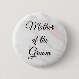 Mutter der Groom-Taste   Rosa und graue Marmor Button