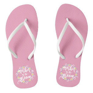 Mutter der Groom Wedding Calligraphy Flip Flops