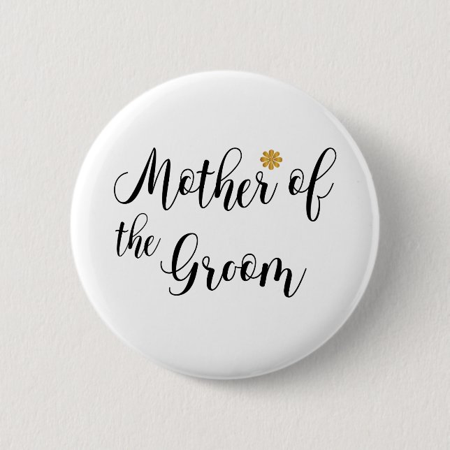 Mutter der Groom Wedding Party Button-Back-Taste Button (Vorderseite)