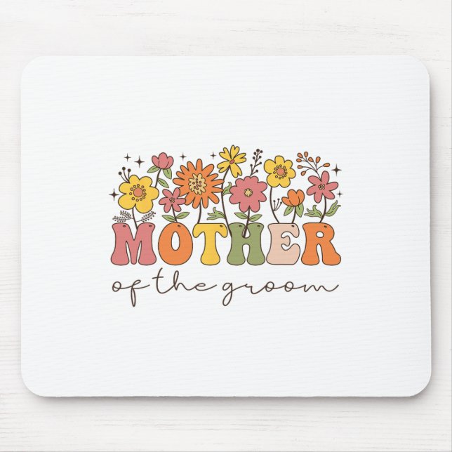 Mutter der Groom Wildblume Blumenstuhl Par Mousepad (Vorne)