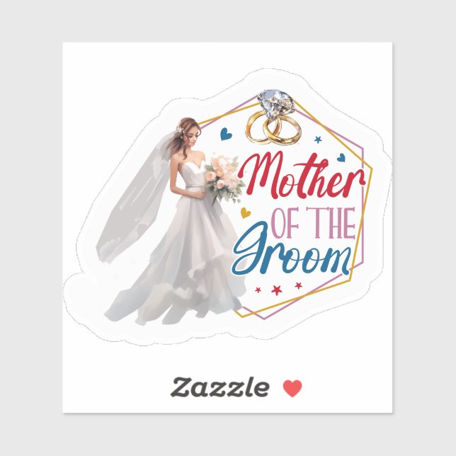 Mutter der Groomhochzeit Aufkleber (Blatt)