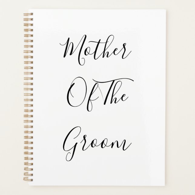Mutter der Groomhochzeiten Elegantes Geschenk Guns Planer (Vorderseite)