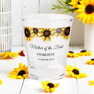 Mutter der Hochzeit der gelben Sonnenblume Schnapsglas