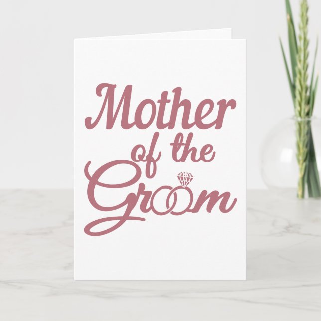 Mutter der Hochzeitsfamilie der Groom Karte (Vorderseite)
